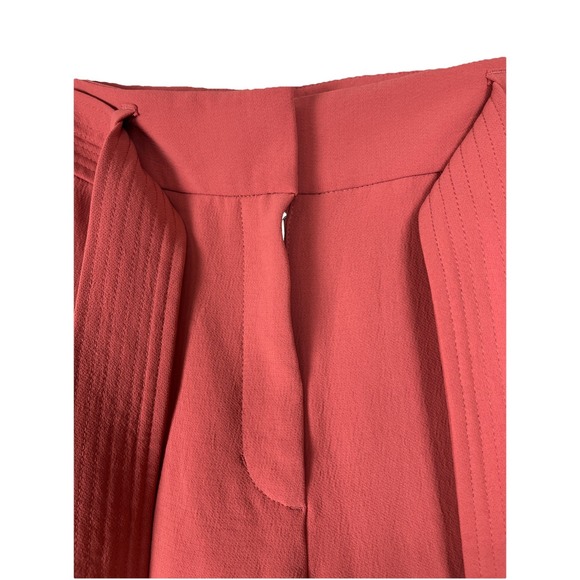 Aritzia Wilfred NWT Tie Front Pants Warm Sienna Red Rouge Sienna Chaud Women's 4 - Picture 3 of 11
